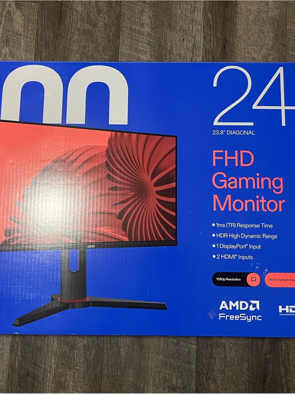 On Running FHD Gaming Monitor in Blue and Red